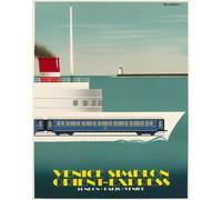 Poster Venezia Sempione Orient-Express Fix-Masseau 1932 -...