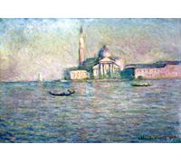 Poster veneziano sul lungomare arte impressionista da parete -...
