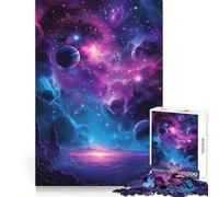Poster vettoriale spaziale, puzzle da 1000 pezzi per adolescenti, benessere mentale, relax e tempo libero, bordi netti, regalo sentito (38x26cm)