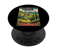 Poster Viaggio Vintage Italia Souvenir Toscana Umbria Sicilia PopSockets PopGrip Adesivo