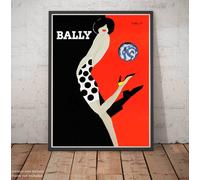 Poster Villemot Bally Manifesto Moda Vintage Stampa Fine Art di Pregio
