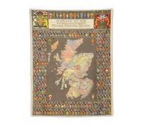 Poster vintage 1975 con mappa della vecchia Scozia, arazzo da parete, stampe artistiche da appendere, decorazione per la casa e la camera da letto, 76,2 x 101,6 cm