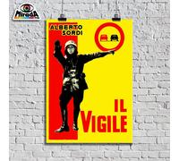 POSTER VINTAGE ALBERTO SORDI IL VIGILE FILM LOCANDINA MOUVIE MITO STAR QUALITY