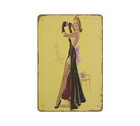 Poster vintage anni '40 Pin Up di Art Frahm Gossip Girl Is The Maybe Girl novità retrò latta metallo cartello 20,3 x 30,5 cm in metallo goffrato poster vintage cartelli retrò in alluminio regalo