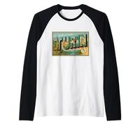 Poster Vintage Anni '50, Torino, Italia, Viaggio, Grafica Artistica Maglia con Maniche Raglan