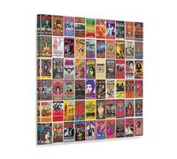 Poster vintage anni '60s, collage of Retro Concert Album Covers from The 70s, 80s and 90s, poster decorativo da parete, per soggiorno, camera da letto, 30 x 30 cm