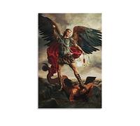 Poster vintage Arcangelo San Michele dipinto decorativo su tela da parete poster per soggiorno, camera da letto, 30 x 45 cm