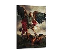 Poster vintage Arcangelo San Michele dipinto decorativo su tela da parete poster per soggiorno, camera da letto, 30 x 45 cm