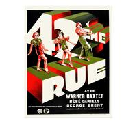 Poster vintage Art Deco Wall Art - 42nd Street qualità premium