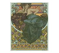 Poster vintage Art Nouveau Wall Art di Alphonse Mucha qualità premium