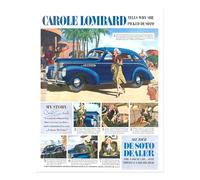 Poster Vintage Carole Lombard De Soto Wall Art Qualità Premium