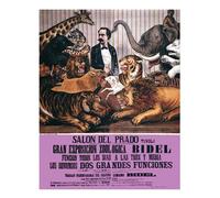 Poster vintage con animali da circo arte da parete - stampa unica per la...