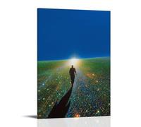 Poster vintage con persone che camminano sul viale delle stelle, tela da parete, decorazione estetica, soggiorno, camera dei bambini, dormitorio, bar, bagno, adatto per camera da letto, palestra
