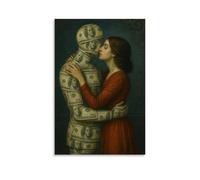 Poster vintage con ragazza cercatrice d'oro, tela da parete, decorazione estetica, soggiorno, camera dei bambini, dormitorio, bar, bagno, adatto per camera da letto, palestra, 30 x 45 cm, senza