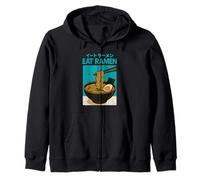Poster vintage con scritta "Eat Ramen Art Asia" Felpa con Cappuccio