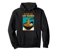Poster vintage con scritta "Eat Ramen Art Asia" Felpa con Cappuccio