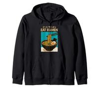 Poster vintage con scritta "Eat Ramen Art Asia" Felpa con Cappuccio