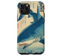Poster vintage con squalo giapponese Ukiyo-e Art Custodia per iPhone 11 Pro