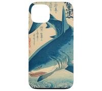 Poster vintage con squalo giapponese Ukiyo-e Art Custodia per iPhone 13
