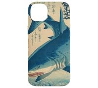 Poster vintage con squalo giapponese Ukiyo-e Art Custodia per iPhone 14 Plus