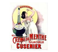 Poster vintage Crème de Menthe Cusenier stampa artistica da parete qualità...