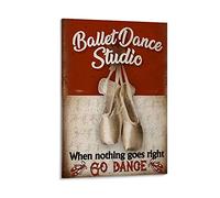 Poster vintage da studio di danza balletto, stampa artistica su tela e stampa artistica da parete moderna per camera da letto, 20 x 30 cm