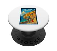 Poster vintage da viaggio in Costiera Amalfitana Italia anni '50 PopSockets PopGrip Adesivo