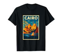 Poster vintage del Cairo Egitto viaggio retrò Art Deco Maglietta