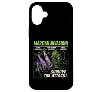 Poster vintage del film Alien Invasion di Martian Invasion, Halloween Custodia per iPhone 16 Plus