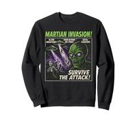 Poster Vintage del Film Alien Invasion di Martian Invasion, Halloween Felpa