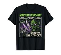 Poster Vintage del Film Alien Invasion di Martian Invasion, Halloween Maglietta