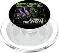 Poster vintage del film Alien Invasion di Martian Invasion, Halloween PopSockets PopGrip per MagSafe
