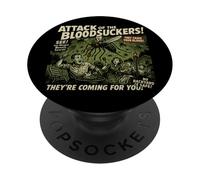 Poster vintage del film Bloodsuckers Attack Mosquitos, Halloween PopSockets PopGrip Adesivo