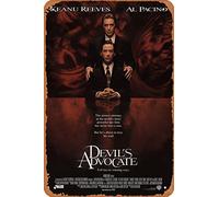 Poster vintage del film The Devil's Advocate (1997) in metallo con scritta in lingua inglese "The Devil's Advocate" (lingua italiana non garantita) stampata per bar, ristorante, club, caffè, ufficio