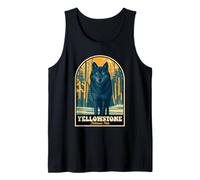 Poster vintage del parco nazionale di Yellowstone Wolf Canotta