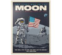 Poster vintage della NASA 1969: First Man On The Moon, 1000 pezzi - Made in USA