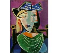 Poster vintage di Picasso, donna seduta, arte astratta da parete, dipinto su tela di Picasso, stampe di Picasso per la decorazione moderna della parete della casa, immagine 40x60cmx1 senza cornice