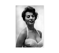 Poster vintage di Sophia Loren (11) su tela, decorazione artistica da parete per soggiorno e camera da letto, senza cornice, stile 60 x 90 cm