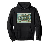 Poster Vintage di Viaggio Thousand Islands New York Felpa con Cappuccio
