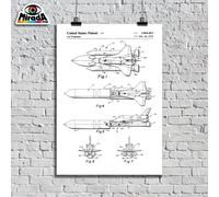 POSTER VINTAGE DISEGNO BREVETTO UNITED STATES PATENT NASA SPACE SHUTTLE