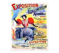 Poster Vintage Esposizione di Parigi Wall Art 1895 Qualità Premium