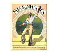 Poster Vintage Esposizione Industriale Wall Art, Stoccolma 1897