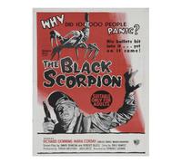 Poster vintage fantascientifico da parete - The Black Scorpion Premium Quality