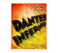 Poster vintage film Dante's Inferno Wall Art qualità premium