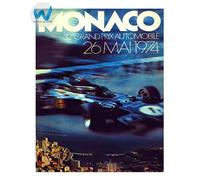 Poster Vintage Gran Premio di Monaco 1974 - Formula 1 Racing...