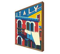 Poster Vintage Illuminato con Luce Led Itali: Serie Viaggiatore