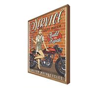 Poster vintage illuminato con luce LED Service