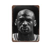 Poster vintage in metallo con giocatore di basket Michael Jordan, decorazione artistica da parete per casa, pub, club, caffetteria, bar, decorazione artistica da parete retrò, 30 x 40 cm