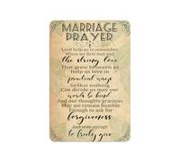 Poster vintage in metallo con scritta "Marriage Prayer Lord Help Us To Remember When We First Met And The String", per bagno, giardino, retrò, 20,3 x 30,5 cm, in metallo, per garage, citazioni