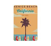 Poster vintage in metallo con stampa artistica da appendere alla parete di Venezia, spiaggia, surf, mare, casa, bar, club, giardino, fattoria, poster da appendere, 30 x 20 cm